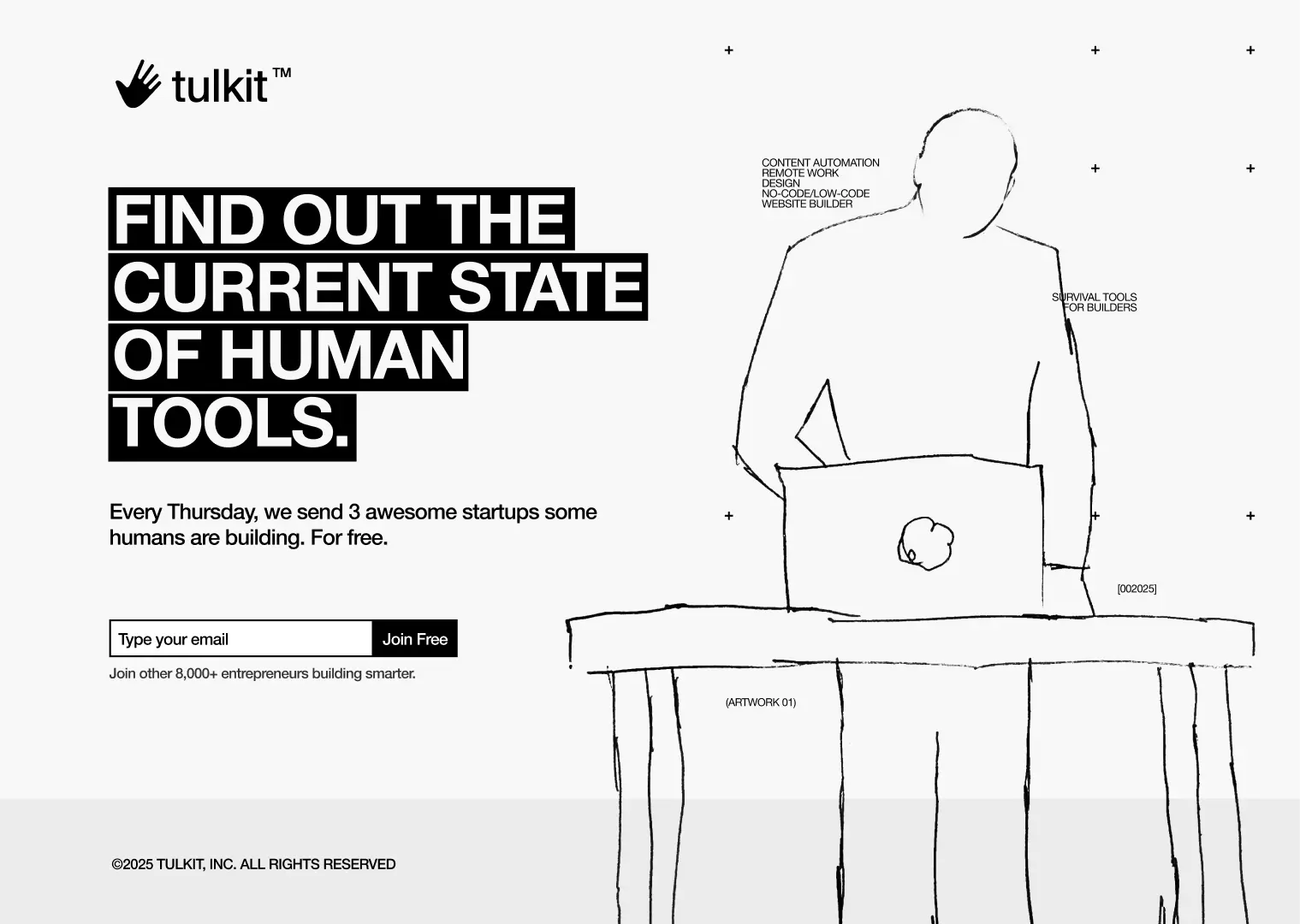 Tulkit Newsletter Landing Hero