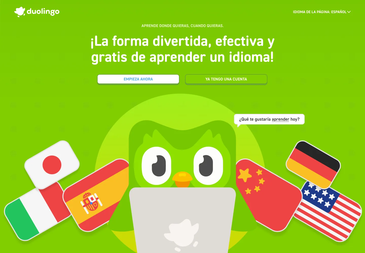 Rediseño conceptual de Duolingo